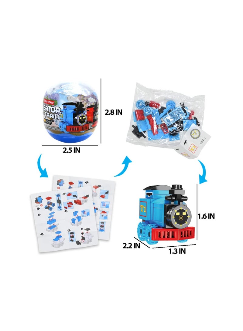 SYOSI 12PCS PreFilled Easter Eggs with Train Building Blocks Set for Kids Surprise Eggs Filled Toys Set, Easter Basket Stuffers, Easter Eggs Hunt, Easter Party Favors Classroom Prize Supplies - Image 4