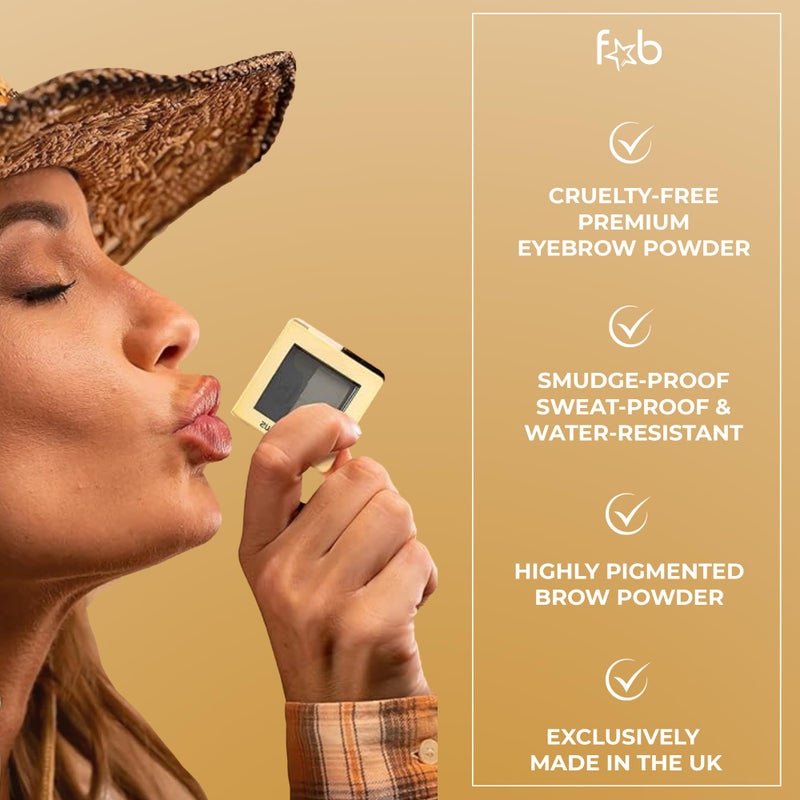 Fab Brows Lux Eyebrow Kit Refill Powder - Soft and Natural Eyebrow Definition for Dark Brown/Chocolate Brows On-The-Go - Image 2