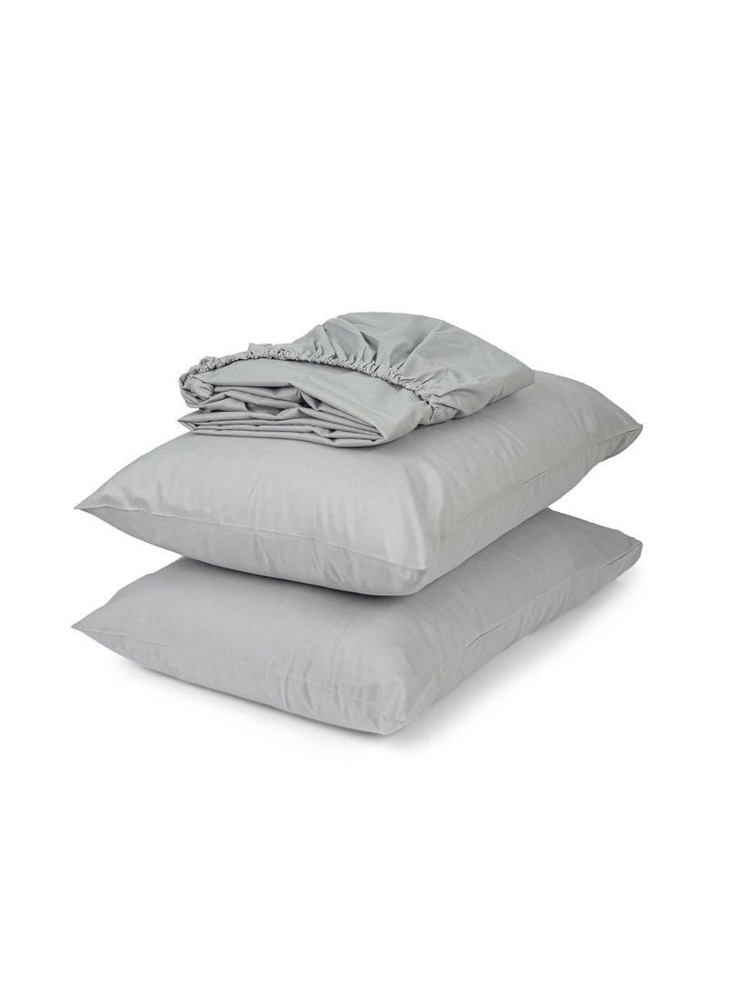 Home of linens طقم شرشف مثبت رمادي 200x200  - Image 2