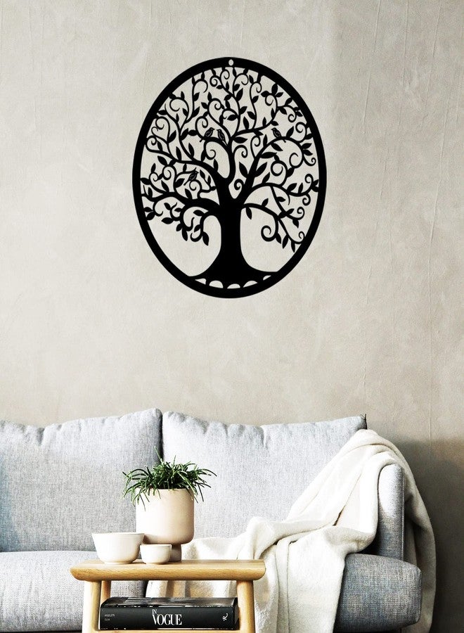 RESACO Tree of Life Wall Art Metal Tree Life Wall Decor Family Tree Wall Plaque 11 Inches Tree of Life Wall Hanging for Bathroom Kitchen Living Room Bedroom Indoor Outdoor（Black） - Image 3