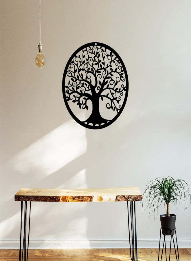 RESACO Tree of Life Wall Art Metal Tree Life Wall Decor Family Tree Wall Plaque 11 Inches Tree of Life Wall Hanging for Bathroom Kitchen Living Room Bedroom Indoor Outdoor（Black） - Image 4