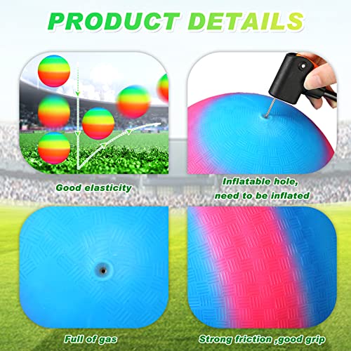 Jerify 40 Pack 85 inch Playground Balls Bulk Colorful Inflatable Bouncy Dodgeball Handball Kickball for Kids Adults Ball Games Gym Camps PicnicBeach SchoolIndoor and Outdoor Games Gradient Color - Image 5