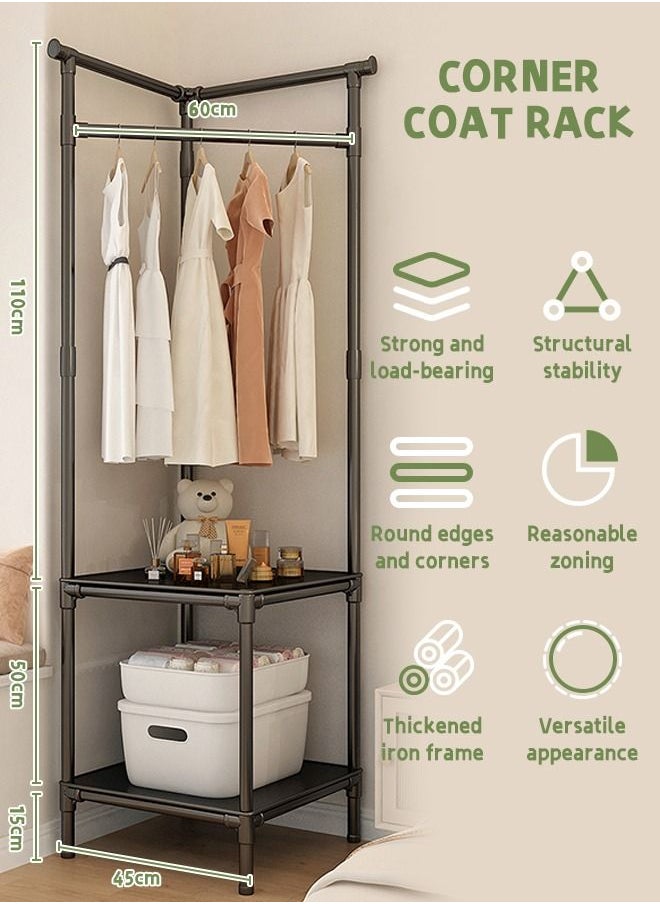 Coat Rack Freestanding Simple Coat Hanger Two Floors Corner Coat Racks Shelf Multifunctional Storage Shelf - pzsku/Z1D6A9403A861E7CFCEFCZ/45/_/1686031945/c5ad5761-1225-4118-a3df-cc0f1c063c43