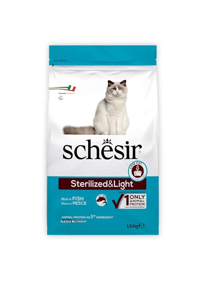 شيسر طعام القطط المعقم والخفيف الغني بالسمك - 1.5 كجم - Image 1