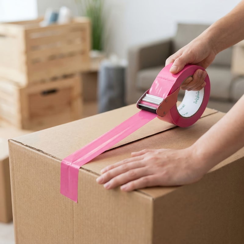 Pink Packing Tape 6pcs Strong Adhesive Resistant Logistics Seal Party Decor Gift Box Wrapping - Image 4