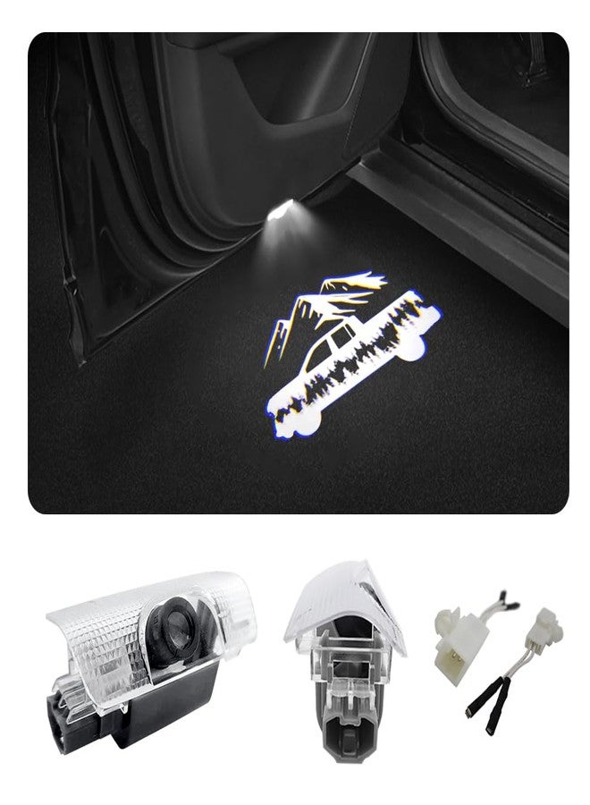 akarin 2 PCS LED Car Door Logo Lights Compatible for Tundra 2007-present Courtesy Projector Laser Welcome Light Puddle Lamp Car Accessories (Tundra) - Image 1