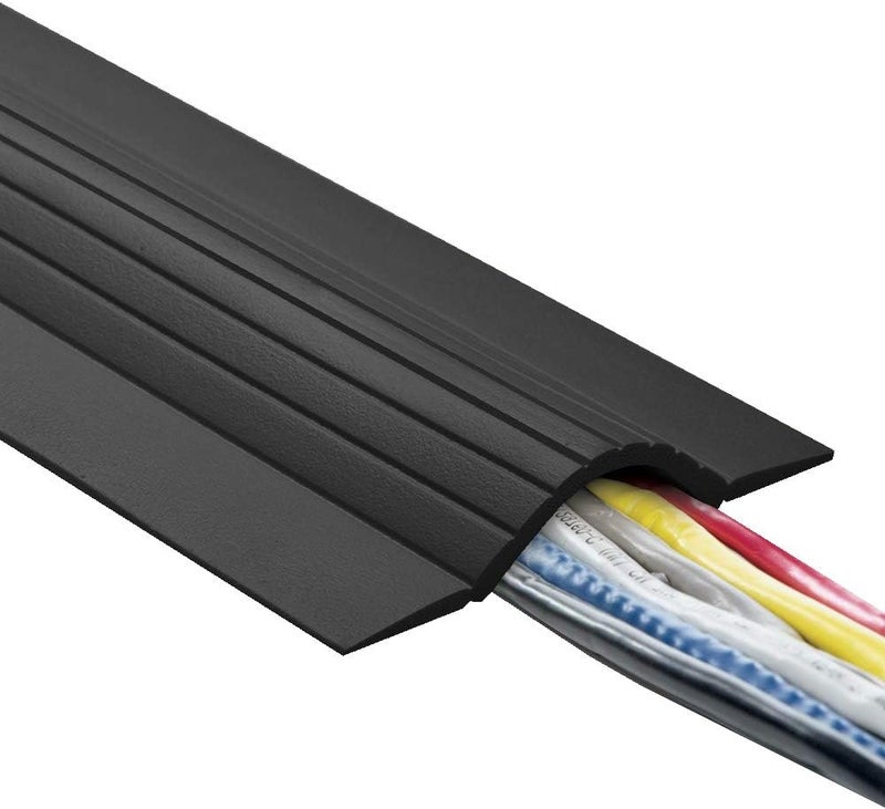 UT Wire 10FT Cable Blanket Low Profile Cord Cover and Protector, Black - Image 1