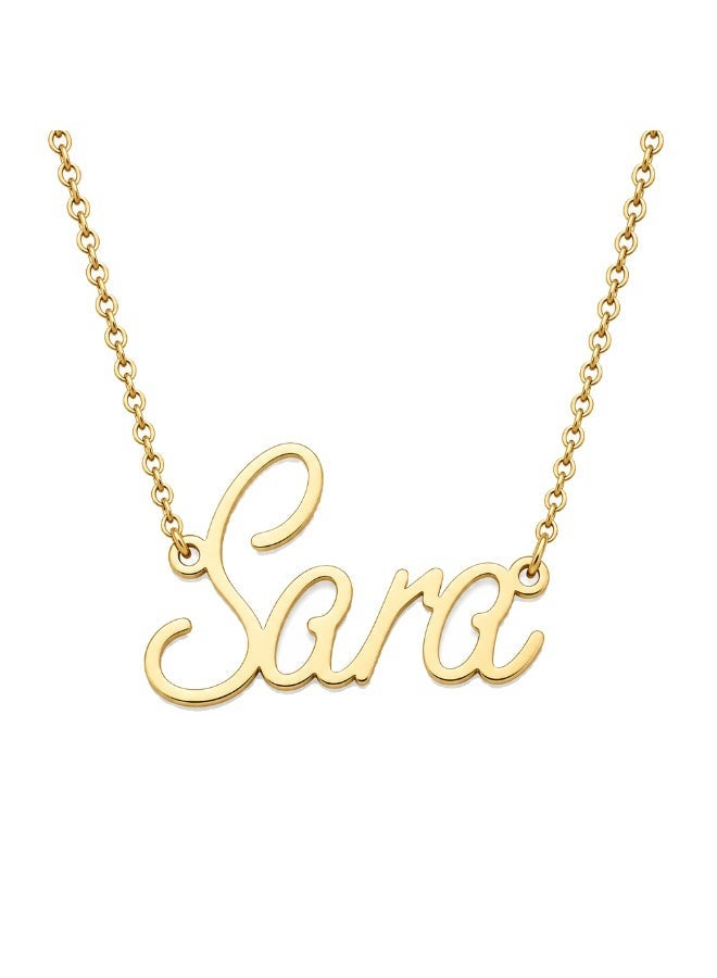 NENOUSH Baby Girl Name Necklace | English Letter Pendant Chain 30cm | Gold Tone Jewelry for Baby Girls | Fashion Necklace | Daily Wear | Party Wear - Image 1