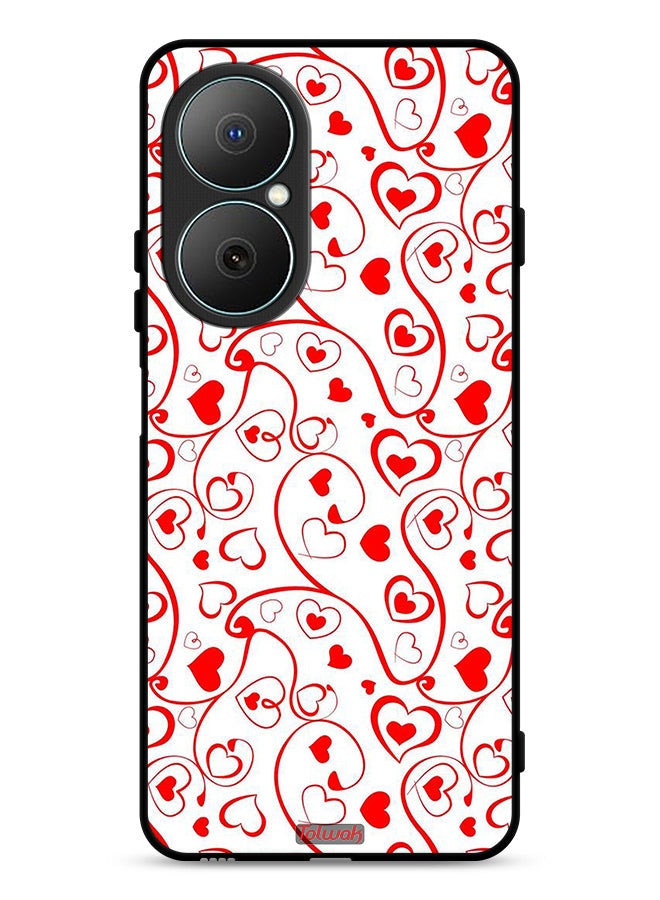 Tolwak Huawei Nova Y73 Protective Case Cover Hearts Pattern