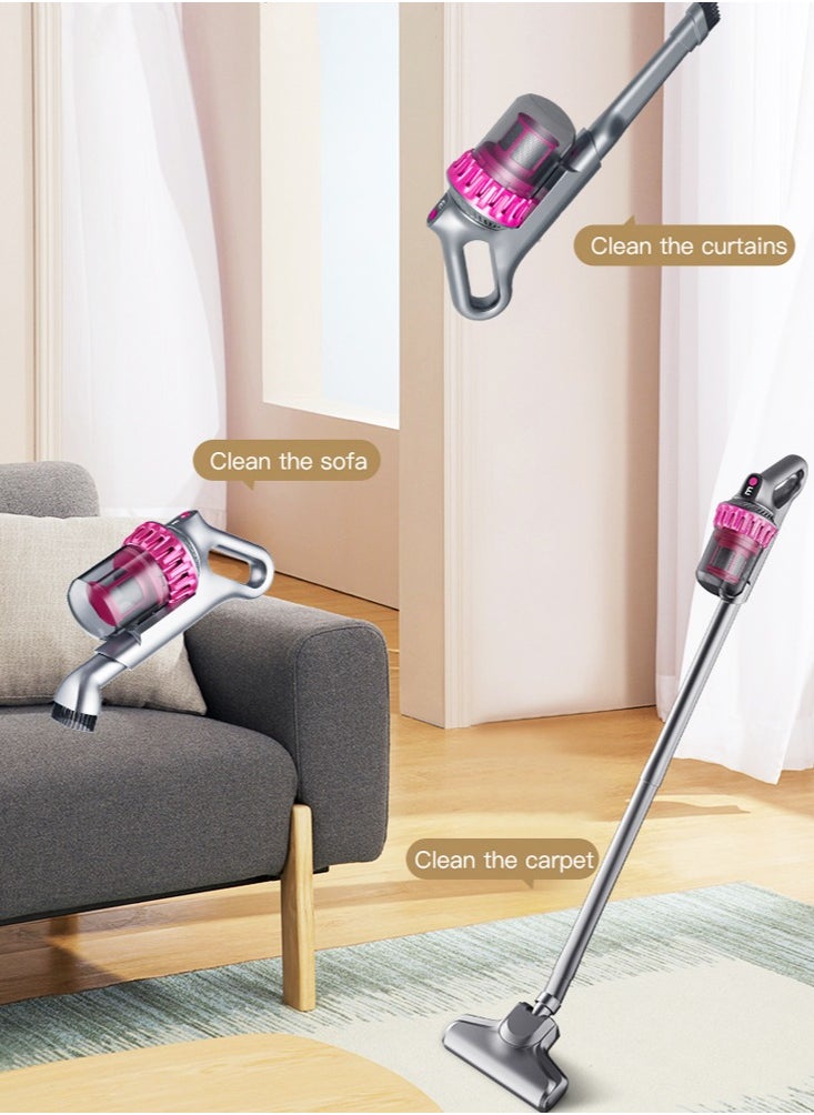 Cordless Vacuum Cleaner for Home, Rechargeable Lightweight Handheld Stick Vacuum with Strong Suction for Pet Hair, Carpet and Hard Floor