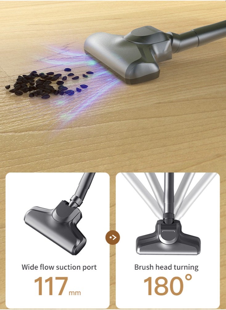 Cordless Vacuum Cleaner for Home, Rechargeable Lightweight Handheld Stick Vacuum with Strong Suction for Pet Hair, Carpet and Hard Floor