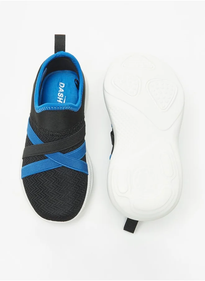 Dash Boys's Textured Slip-On Walking Shoes