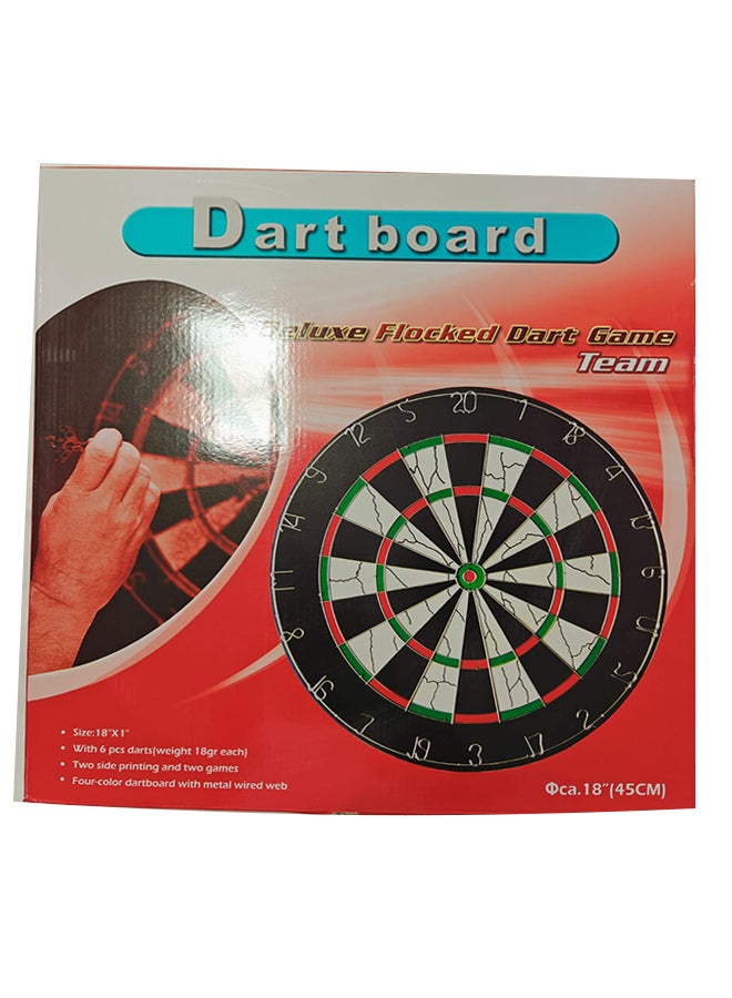 general Flocked Dartboard Bl-18012 With 2 Sides Game / 6Darts - Image 1