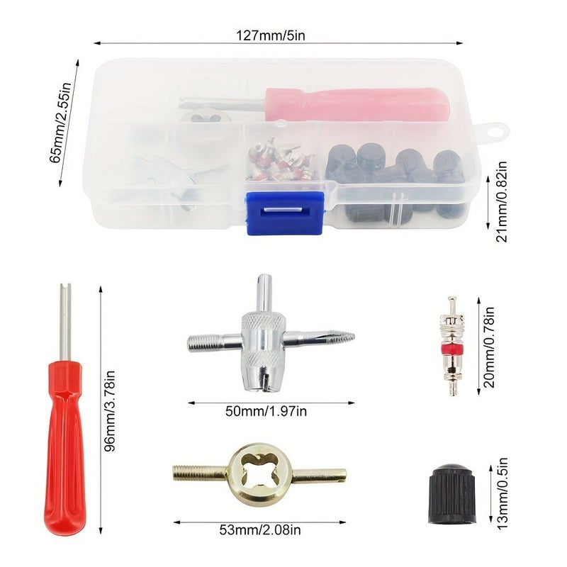 Tire Valve Core Remover Tool Kit Screwdriver Install Repair For Car Bicycle Motorcycle Color Variant1 - Image 3