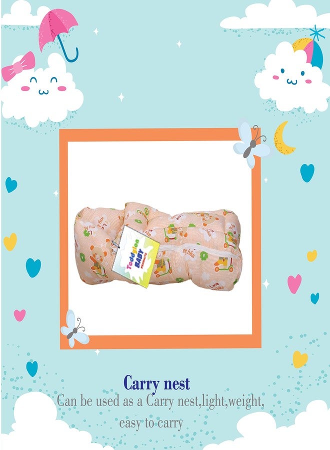 Toddylon Baby Carry Bags Baby 3 in 1 Baby Bed | Baby Wrapper | Holder | Newborn Baby Boys Girls | Wearable Blankets | Cotton (0-6 Months) Orange - Image 4