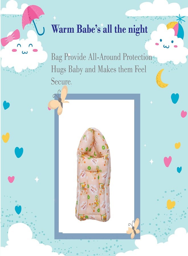 Toddylon Baby Carry Bags Baby 3 in 1 Baby Bed | Baby Wrapper | Holder | Newborn Baby Boys Girls | Wearable Blankets | Cotton (0-6 Months) Orange - Image 3