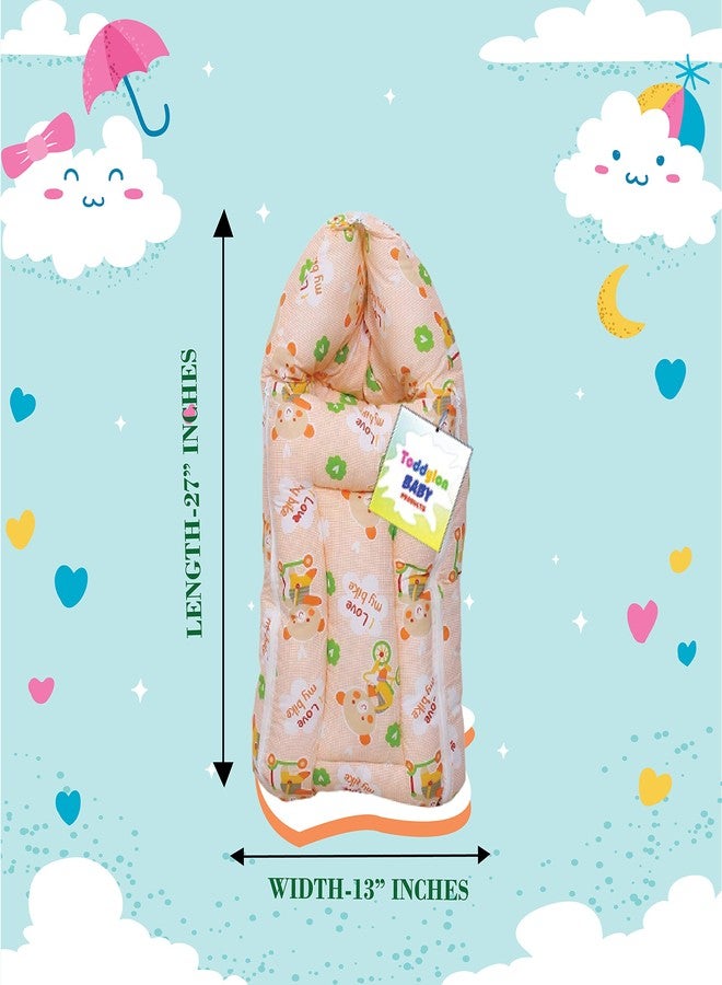 Toddylon Baby Carry Bags Baby 3 in 1 Baby Bed | Baby Wrapper | Holder | Newborn Baby Boys Girls | Wearable Blankets | Cotton (0-6 Months) Orange - Image 5