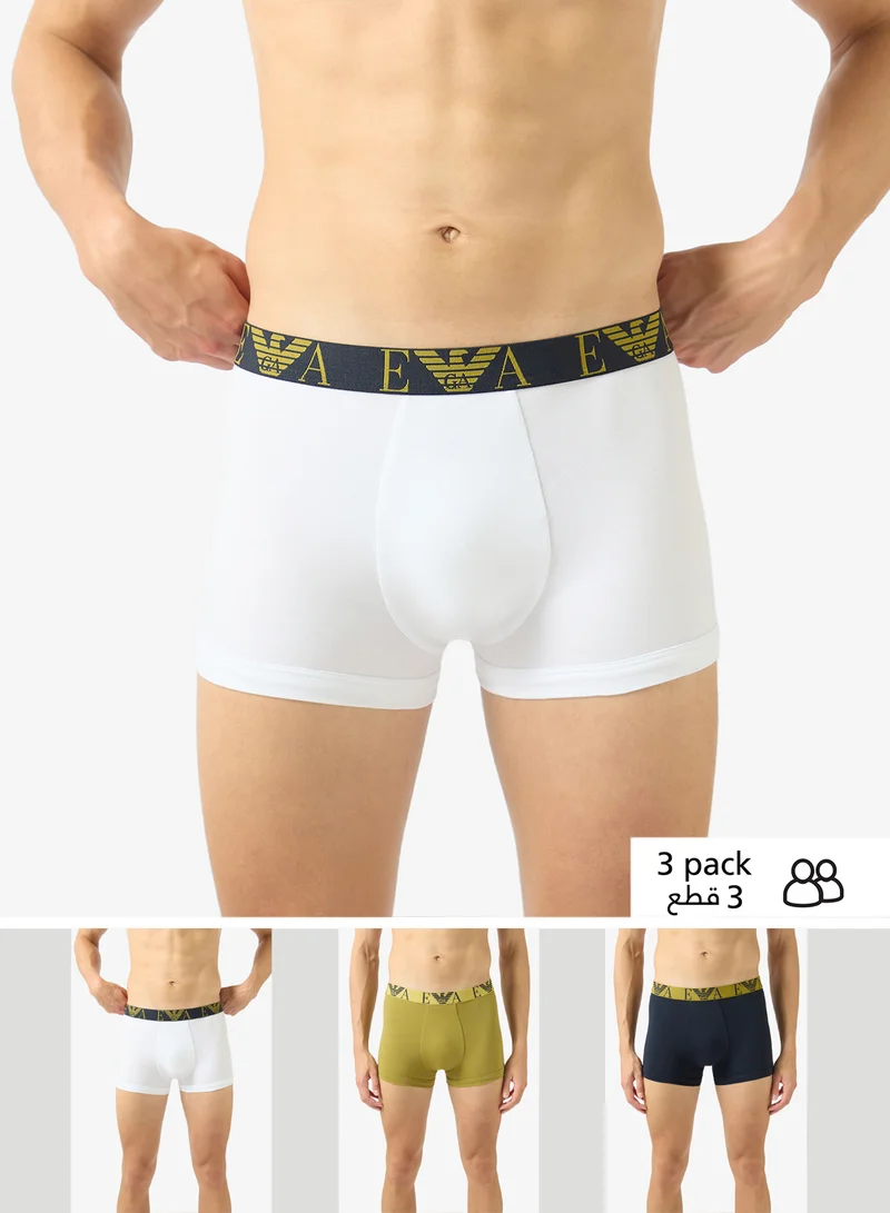 امبوريو ارماني 3 Pack Of Logo Boxers