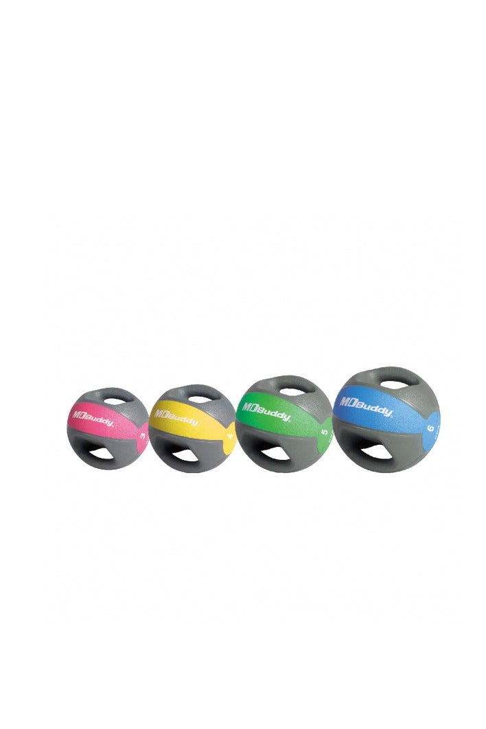 MDBuddy MDBuddy Custom Rubber Exercise Ball with Dual Grip and Weighted Ball Handles - Image 2