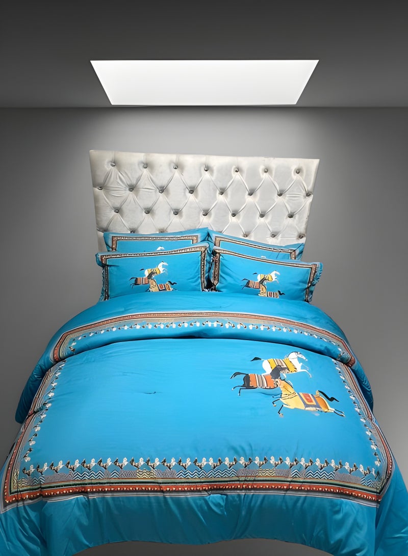 HOMETOPIA Luxury 6-Piece Bedding Set King Size – Ultra-Soft Microfiber Comforter 230x260cm, Deep Pocket Fitted Sheet 200x200+30cm, 4 Pillow Covers Wrinkle-Free, Breathable, Machine Washable, Hotel Quality Bed Set – Double Bed Mattress Fit – Premium Bedroom Essentials KSA  - Image 2