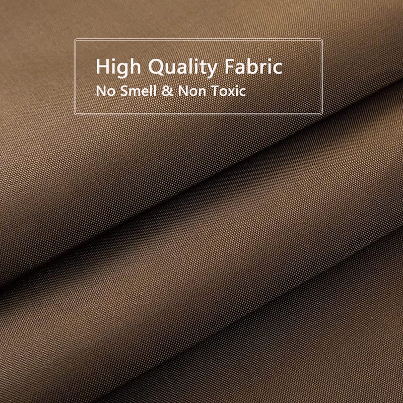 LLSCL Brown Fabric Shower Curtain Liner with Bottom Counterweight, Waterproof Hotel Quality, 72 x 72 Machine Washable - Image 5
