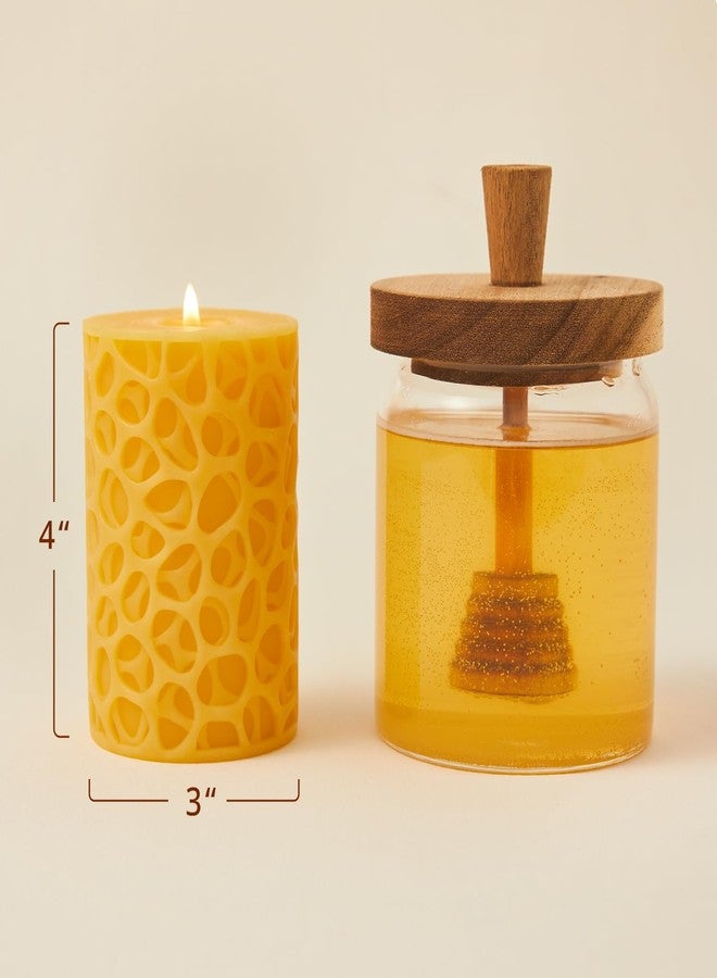 Ashlux Beeswax Pillar Candles 3x4 inch, 100% Pure Beeswax Candles-116 Hours Long Burning, Unscented and Dripless Pillar Candles Bulk for Christmas Lights,Wedding,Parties, Spas,Home Decorative - Image 2