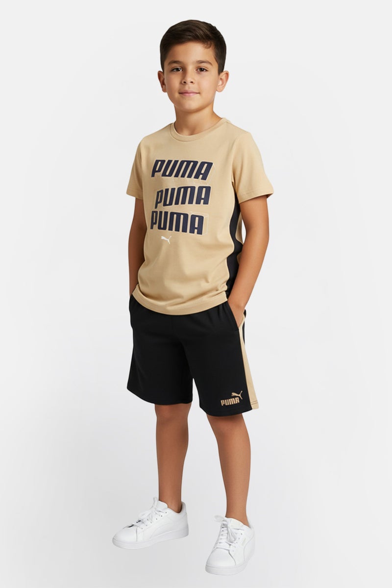 PUMA Kids Boy 2 Pcs Sportswear Fit Top And Bottom Outdoor Set, Multicolor - Image 1