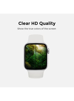 O Ozone Screen Protector for Apple Watch Ultra 49mm Tempered Screen Protector Shockproof [2 Per Pack] Full Screen Coverage Bubble Free Waterproof Anti-Scratch HD Film - Clear  - Image 3