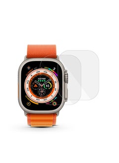O Ozone Screen Protector for Apple Watch Ultra 49mm Tempered Screen Protector Shockproof [2 Per Pack] Full Screen Coverage Bubble Free Waterproof Anti-Scratch HD Film - Clear  - Image 1