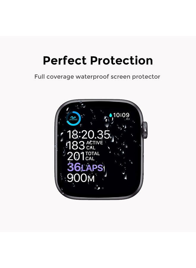 O Ozone Screen Protector for Apple Watch Ultra 49mm Tempered Screen Protector Shockproof [2 Per Pack] Full Screen Coverage Bubble Free Waterproof Anti-Scratch HD Film - Clear  - Image 5