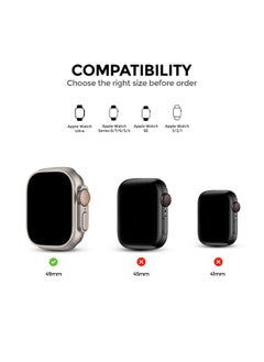 O Ozone Screen Protector for Apple Watch Ultra 49mm Tempered Screen Protector Shockproof [2 Per Pack] Full Screen Coverage Bubble Free Waterproof Anti-Scratch HD Film - Clear  - Image 2