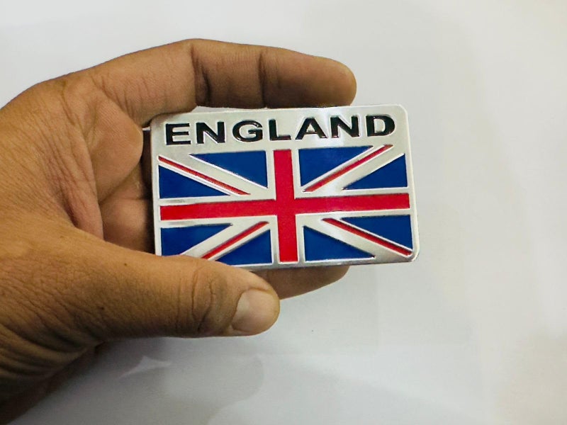 AUTO MT England Flag Sticker (8cmx5cm) 3D Metal England Flag Logo, Car Emblem 3D Badge Auto Racing Sport Sticker Decal Accessory-1 Piece - Image 2