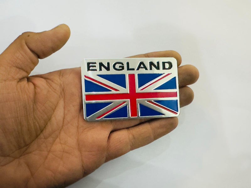 AUTO MT England Flag Sticker (8cmx5cm) 3D Metal England Flag Logo, Car Emblem 3D Badge Auto Racing Sport Sticker Decal Accessory-1 Piece - Image 5