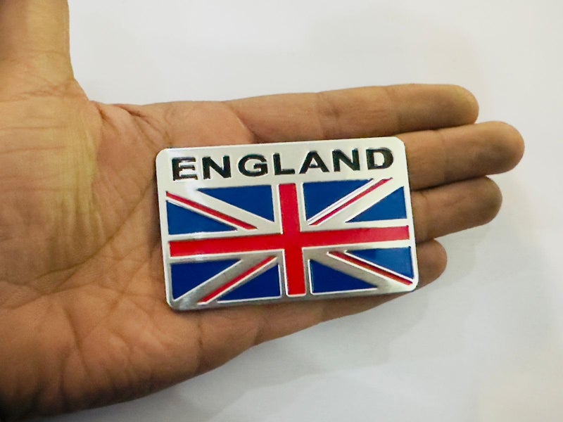 AUTO MT England Flag Sticker (8cmx5cm) 3D Metal England Flag Logo, Car Emblem 3D Badge Auto Racing Sport Sticker Decal Accessory-1 Piece - Image 3