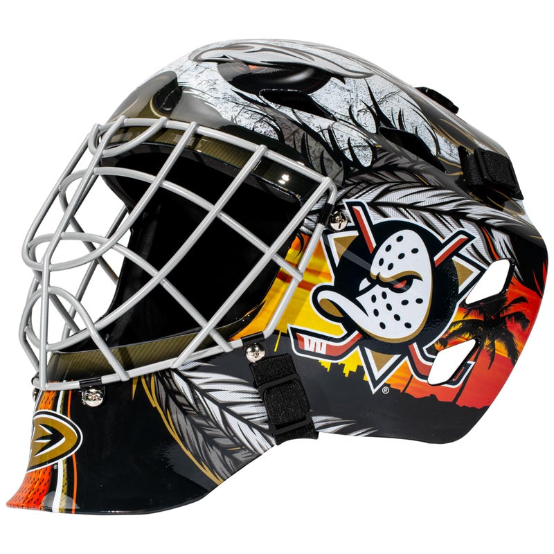 Franklin Sports Anaheim Ducks NHL Hockey Goalie Face Mask Goalie Mask for Kids Street Hockey Youth NHL Team Masks for Kids - Image 2