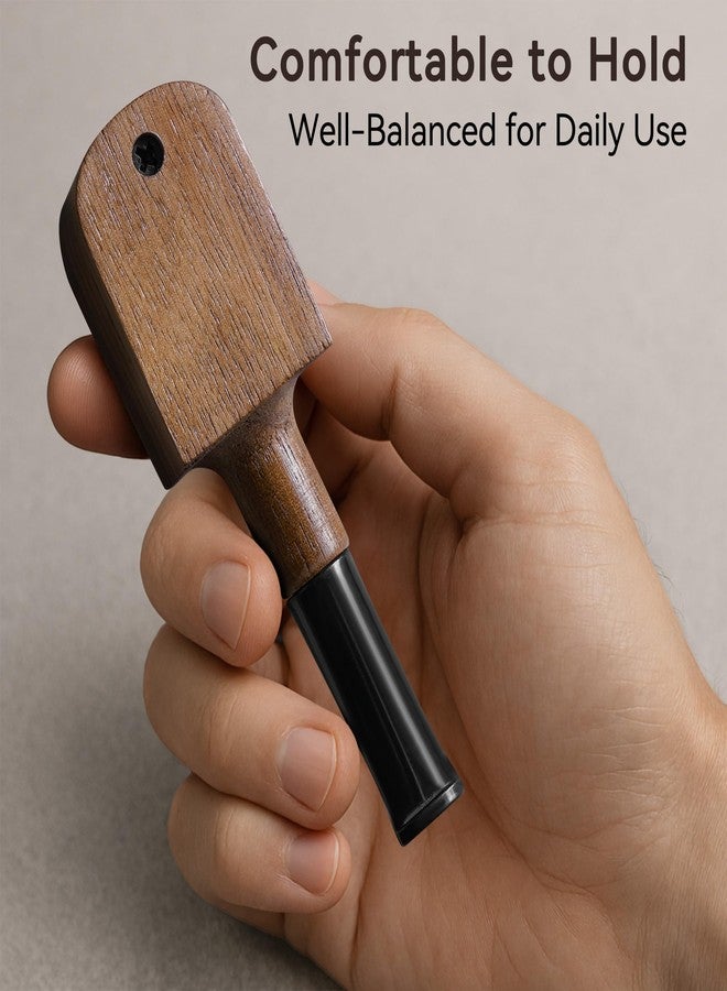 Sivaopa Tobacco Pipe Set - Walnut Wood Square Design Compact Size Classic Style with Cleaning Tool Kit and Screen Inserts for Adult Tobacco Users Desk Daily Use and Gifting - Image 4