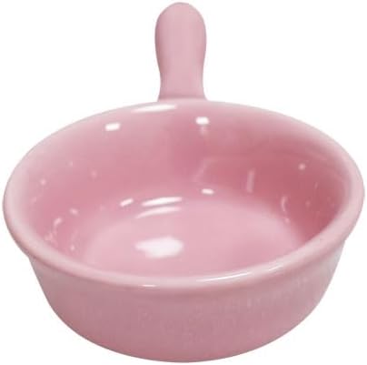 Albedel Pink 6 pcs Porcelain Soy Sauce Dish Ceramic Dip Dipping Mini Small Bowls Plate 101 oz wHandle for Dinner Baking BBQ and Cooking - Image 4