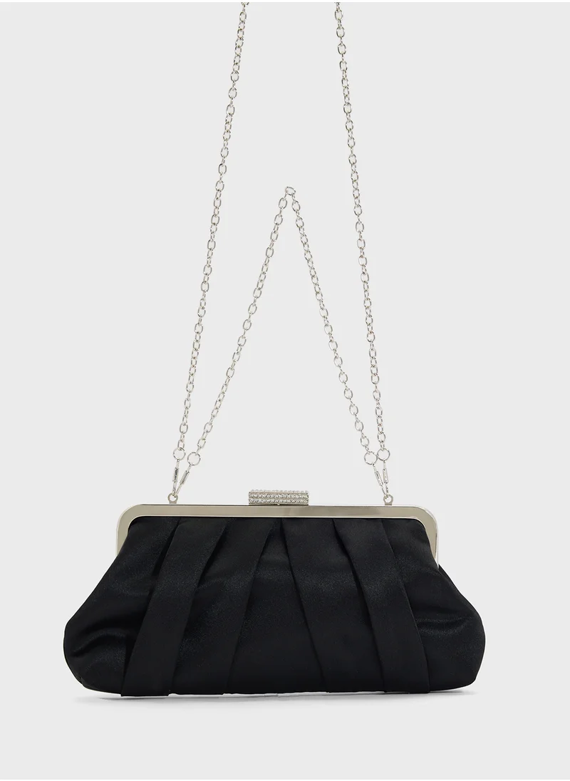 Ella Limited Edition Pleated Satin Clutch Bag