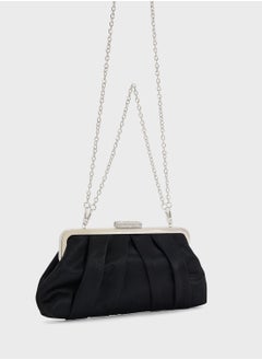 Ella Limited Edition Pleated Satin Clutch Bag  - Image 3