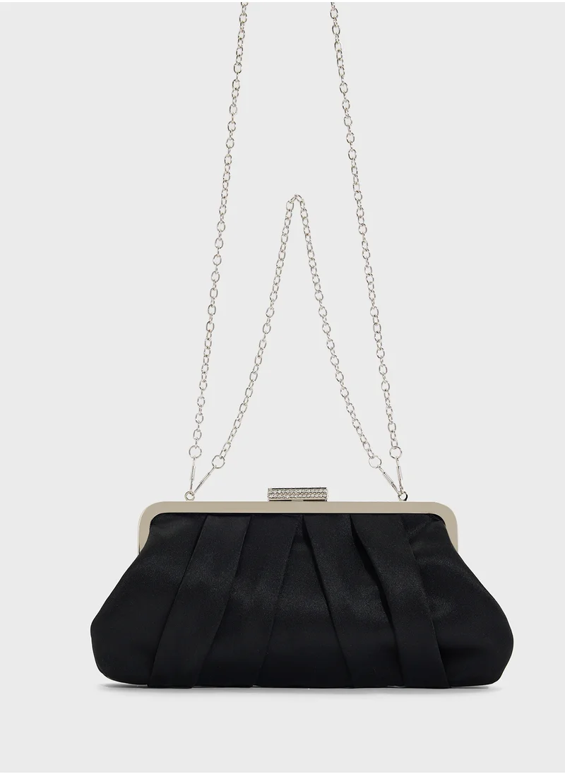 Ella Limited Edition Pleated Satin Clutch Bag