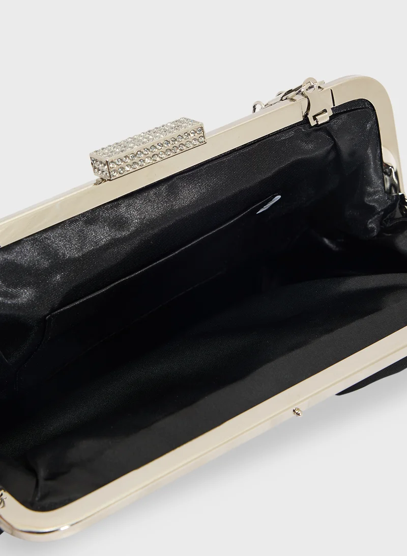 Ella Limited Edition Pleated Satin Clutch Bag