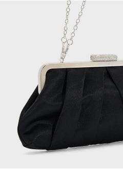 Ella Limited Edition Pleated Satin Clutch Bag  - Image 4