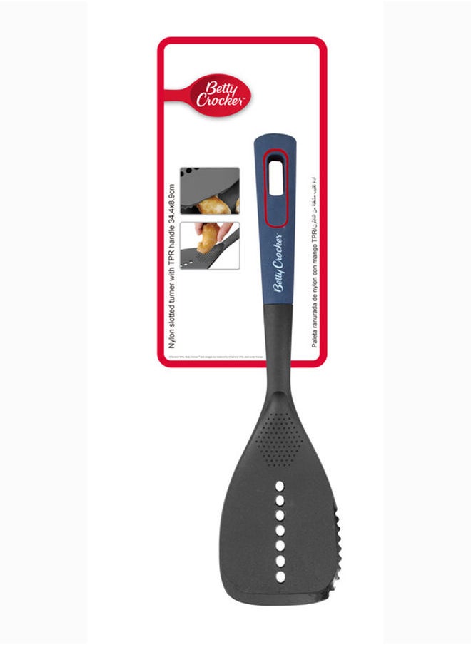 Betty Crocker Betty Crocker Kitchen Slotted Turner 34.4Cm Black & Grey  - Image 2