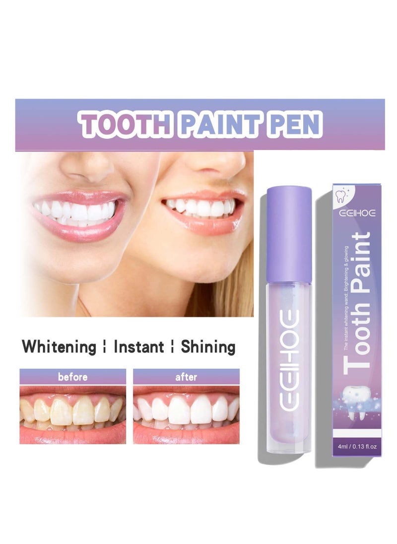 Excefore Tooth Gloss, 2 Pcs Purple Teeth Whitening, Tooth Stain Removal, for Tooth Stain Removal, Instant Gloss Results, Fast Removes Years of Stains  - Image 4