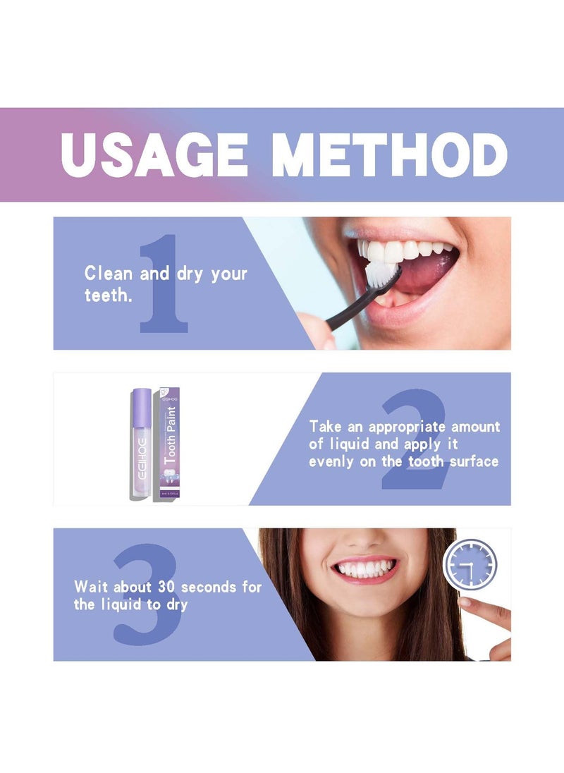 Excefore Tooth Gloss, 2 Pcs Purple Teeth Whitening, Tooth Stain Removal, for Tooth Stain Removal, Instant Gloss Results, Fast Removes Years of Stains  - Image 2