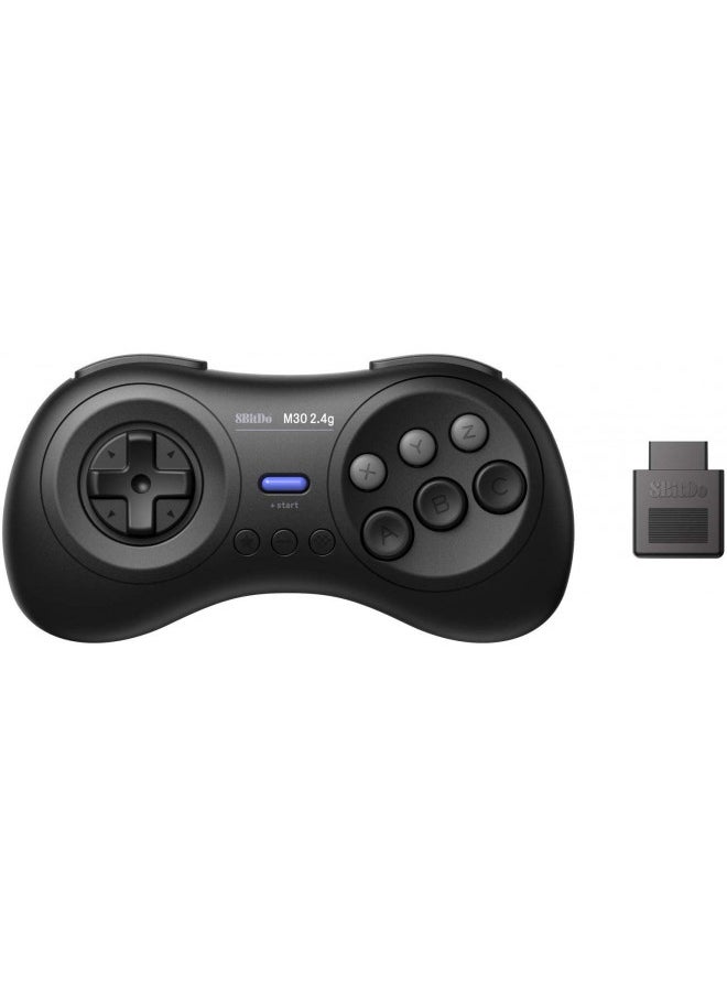 8Bitdo 8Bitdo M30 2.4G Wireless Gamepad for the Original Sega Genesis and Sega Mega Drive - Sega Genesis,Black  - Image 1