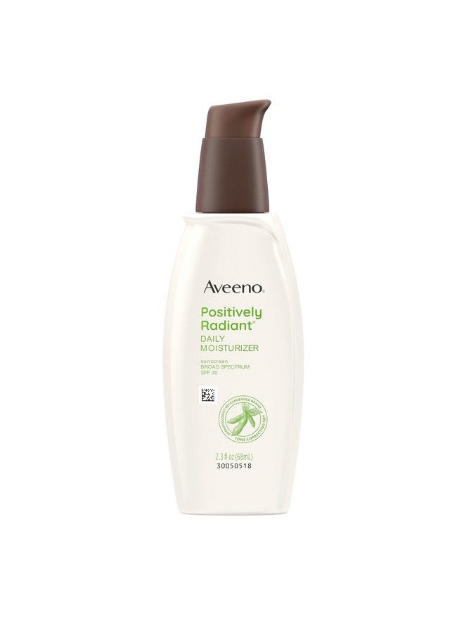 Aveeno Positively Radiant Daily Facial Moisturizer With Broad Spectrum Spf 30 Sunscreen & Soy Improves Skin Tone & Texture Hypoallergenic Oilfree & Noncomedogenic 23 Fl Oz - Image 2