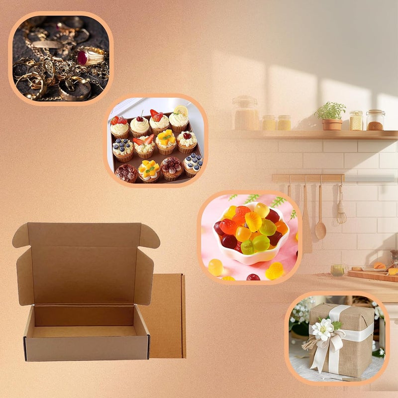 KIAECHWU Shipping Boxes 9x5x2 inch 50 Pack,Brown Corrugated Boxes Mailer Packaging for Mailing Small Business，E-Commerce Gift Boxes for Wrapping Present Moving Storage Heavy Duty Recycled Cardboard Boxes - Image 3