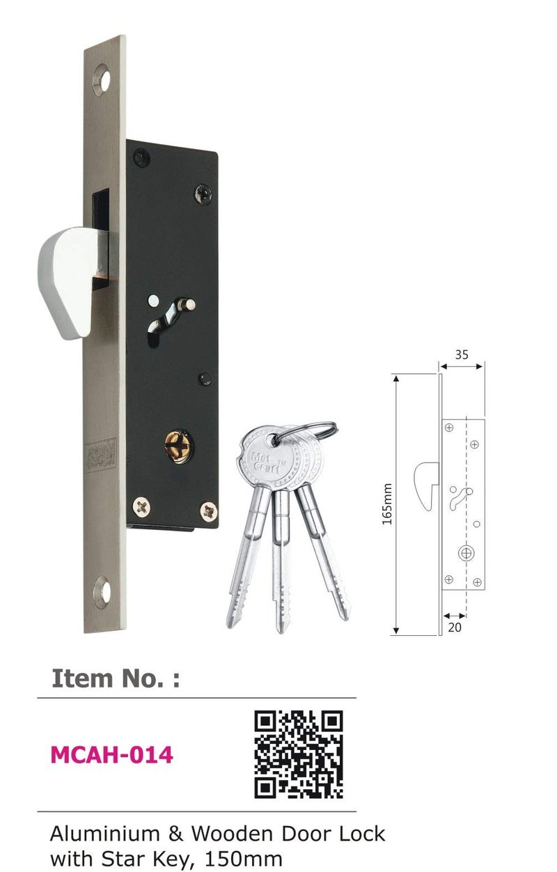 Met Craft MCAH-014 Key Hook Lock (Grey and White, Matt Finish) - Image 2