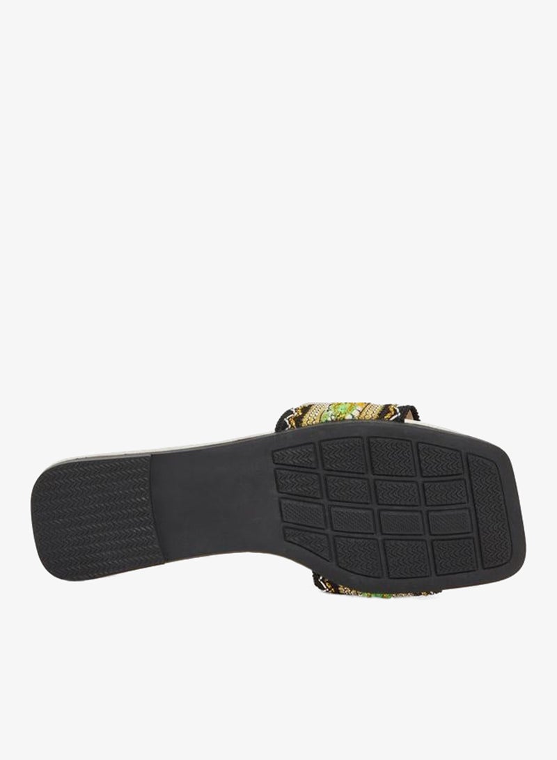 Take Two Embroidered Floral Slip-On Flat Sandals - Image 4